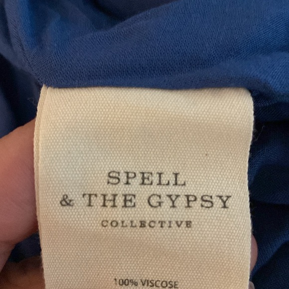 Spell & The Gypsy Blue Aurora stunning maxi tiered stunning bohemian dress. - Picture 16 of 16